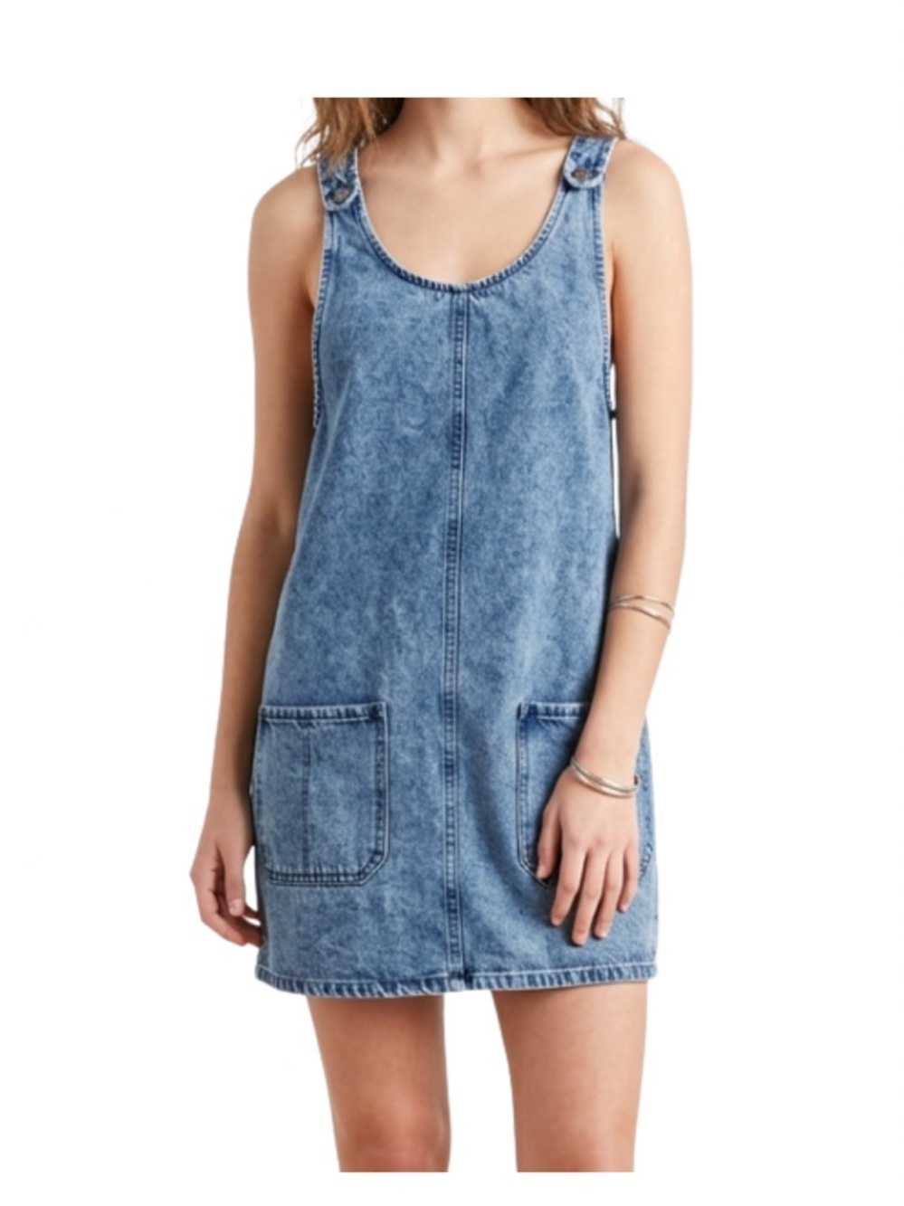 Denim Tank Shift Dress - Blue